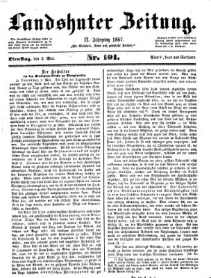 Landshuter Zeitung Dienstag 5. Mai 1857