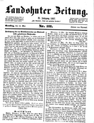 Landshuter Zeitung Samstag 16. Mai 1857