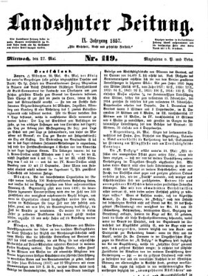 Landshuter Zeitung Mittwoch 27. Mai 1857