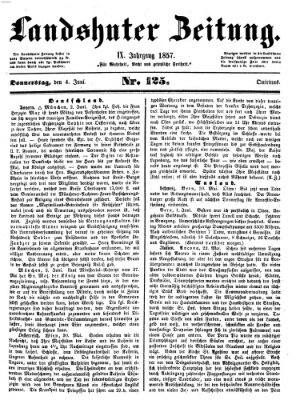 Landshuter Zeitung Donnerstag 4. Juni 1857