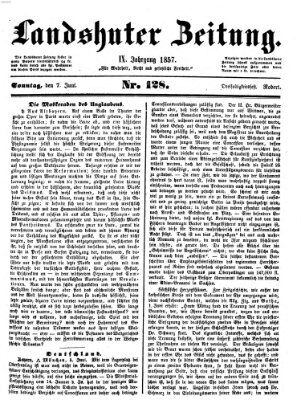 Landshuter Zeitung Sonntag 7. Juni 1857