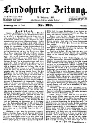 Landshuter Zeitung Sonntag 14. Juni 1857