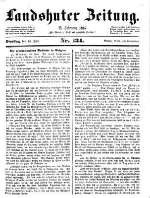 Landshuter Zeitung Dienstag 16. Juni 1857