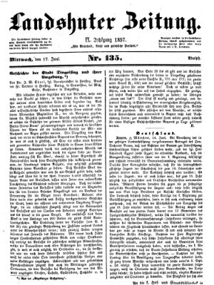 Landshuter Zeitung Mittwoch 17. Juni 1857