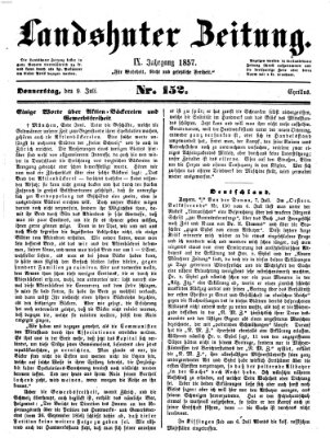 Landshuter Zeitung Donnerstag 9. Juli 1857