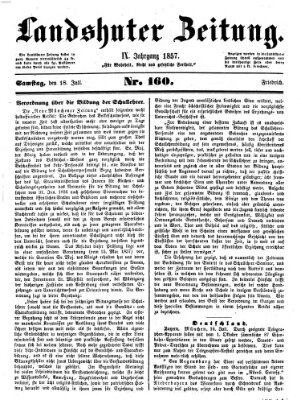 Landshuter Zeitung Samstag 18. Juli 1857