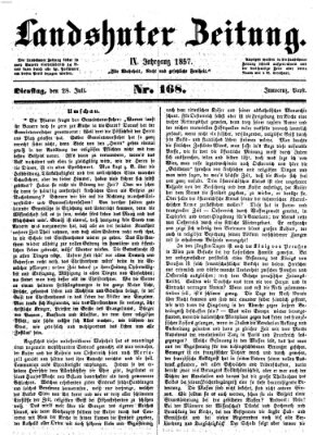 Landshuter Zeitung Dienstag 28. Juli 1857