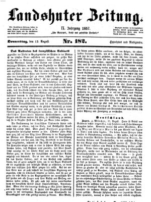 Landshuter Zeitung Donnerstag 13. August 1857