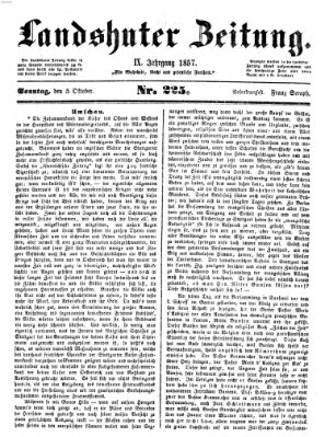 Landshuter Zeitung Montag 5. Oktober 1857