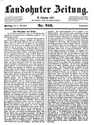 Landshuter Zeitung Freitag 6. November 1857