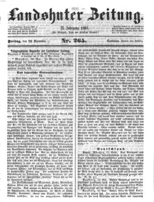 Landshuter Zeitung Freitag 20. November 1857