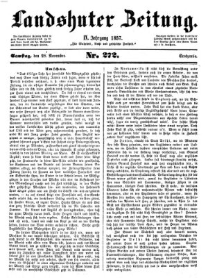 Landshuter Zeitung Samstag 28. November 1857