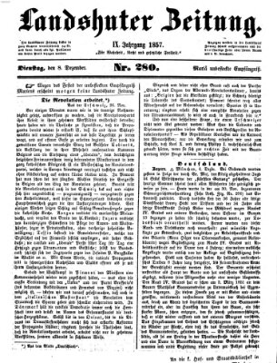 Landshuter Zeitung Dienstag 8. Dezember 1857