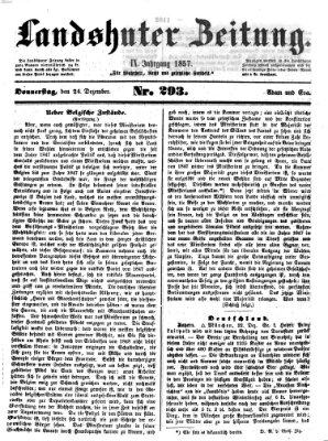 Landshuter Zeitung Donnerstag 24. Dezember 1857