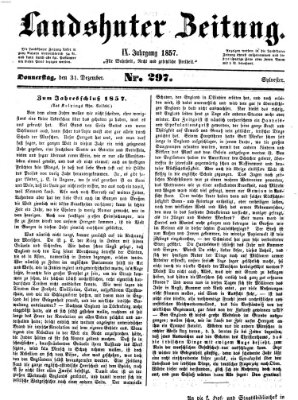 Landshuter Zeitung Donnerstag 31. Dezember 1857