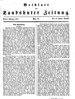 Landshuter Zeitung Montag 12. Januar 1857