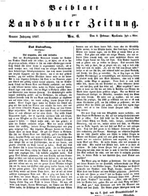 Landshuter Zeitung Montag 9. Februar 1857