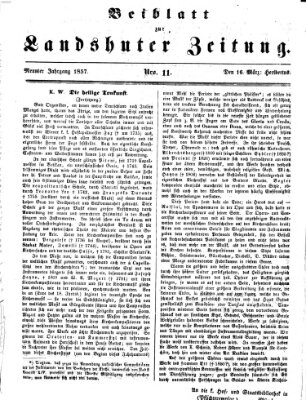 Landshuter Zeitung Montag 16. März 1857