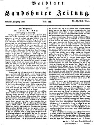 Landshuter Zeitung Montag 25. Mai 1857