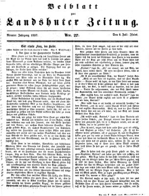 Landshuter Zeitung Montag 6. Juli 1857