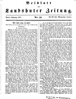 Landshuter Zeitung Montag 20. Juli 1857