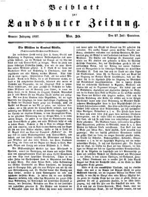 Landshuter Zeitung Montag 27. Juli 1857