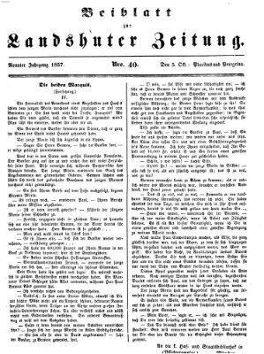 Landshuter Zeitung Montag 5. Oktober 1857