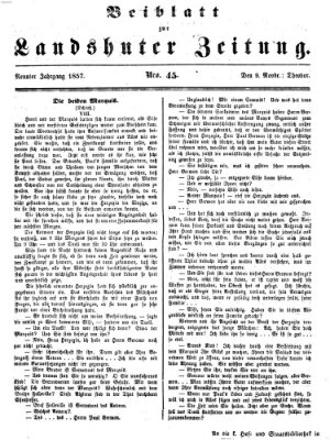 Landshuter Zeitung Montag 9. November 1857