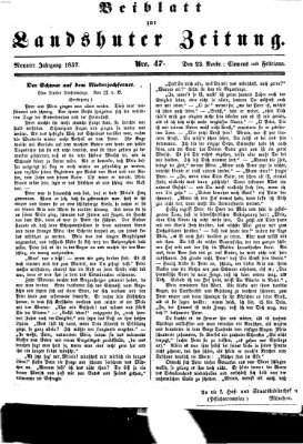 Landshuter Zeitung Montag 23. November 1857