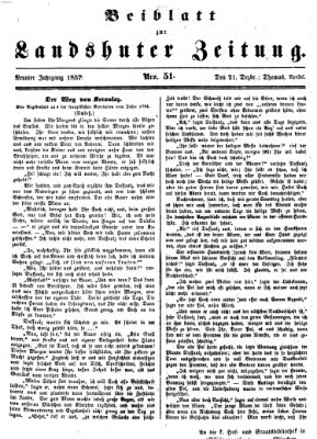 Landshuter Zeitung Montag 21. Dezember 1857