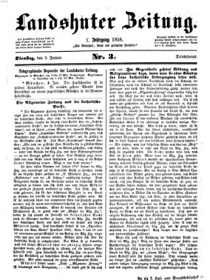 Landshuter Zeitung Dienstag 5. Januar 1858