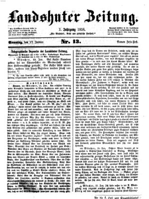 Landshuter Zeitung Sonntag 17. Januar 1858