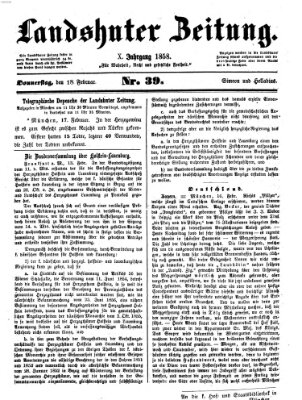 Landshuter Zeitung Donnerstag 18. Februar 1858