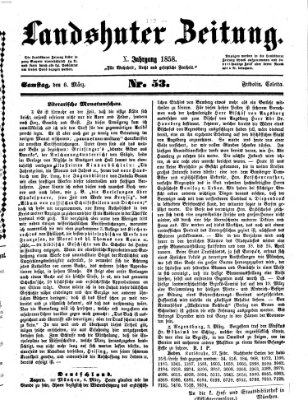 Landshuter Zeitung Samstag 6. März 1858