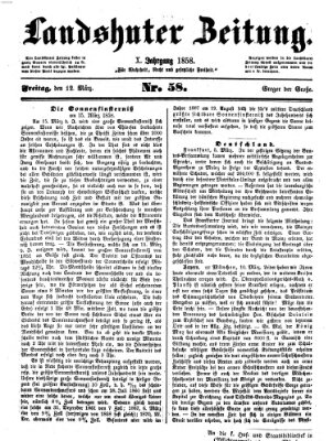 Landshuter Zeitung Freitag 12. März 1858