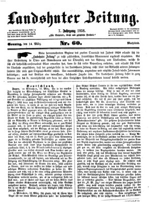 Landshuter Zeitung Sonntag 14. März 1858