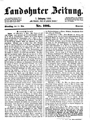 Landshuter Zeitung Dienstag 11. Mai 1858