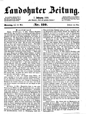 Landshuter Zeitung Sonntag 16. Mai 1858