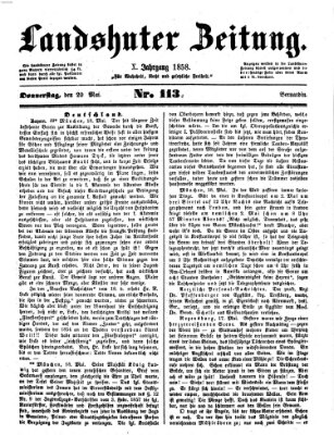 Landshuter Zeitung Donnerstag 20. Mai 1858