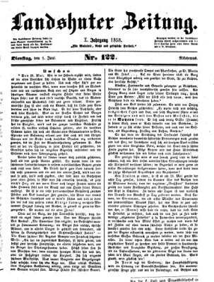 Landshuter Zeitung Dienstag 1. Juni 1858