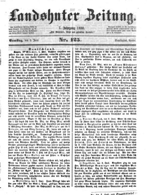 Landshuter Zeitung Samstag 5. Juni 1858