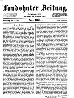 Landshuter Zeitung Sonntag 13. Juni 1858