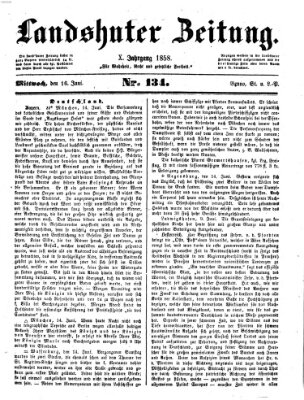 Landshuter Zeitung Mittwoch 16. Juni 1858