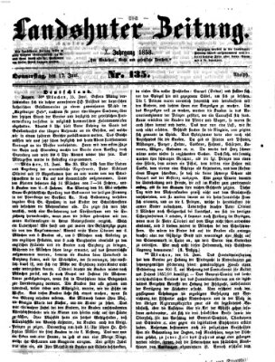 Landshuter Zeitung Donnerstag 17. Juni 1858