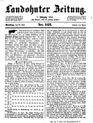 Landshuter Zeitung Samstag 26. Juni 1858