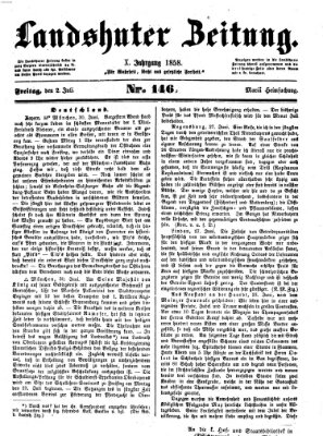 Landshuter Zeitung Freitag 2. Juli 1858