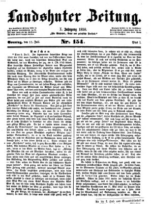 Landshuter Zeitung Sonntag 11. Juli 1858