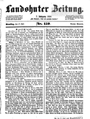 Landshuter Zeitung Samstag 17. Juli 1858