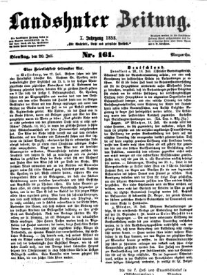 Landshuter Zeitung Dienstag 20. Juli 1858