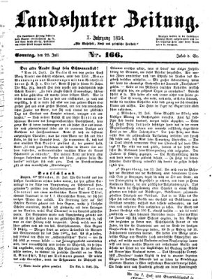 Landshuter Zeitung Sonntag 25. Juli 1858